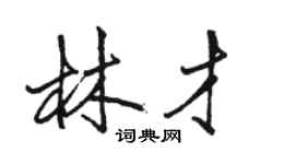 駱恆光林才行書個性簽名怎么寫