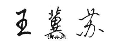 駱恆光王冀蘇行書個性簽名怎么寫