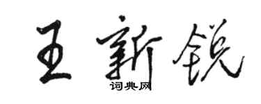 駱恆光王新銳行書個性簽名怎么寫