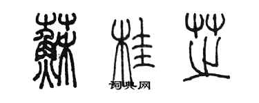 陳墨蘇桂芝篆書個性簽名怎么寫