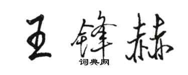 駱恆光王鋒赫行書個性簽名怎么寫