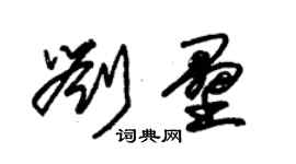 朱錫榮劉壘草書個性簽名怎么寫