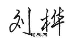 駱恆光劉樺行書個性簽名怎么寫
