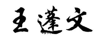 胡問遂王蓬文行書個性簽名怎么寫