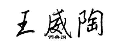 王正良王威陶行書個性簽名怎么寫