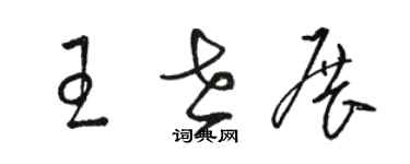 駱恆光王世展草書個性簽名怎么寫