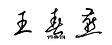 梁錦英王春燕草書個性簽名怎么寫