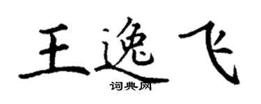 丁謙王逸飛楷書個性簽名怎么寫