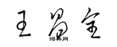 駱恆光王昌全草書個性簽名怎么寫