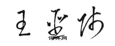 駱恆光王聖師草書個性簽名怎么寫