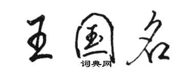 駱恆光王國名行書個性簽名怎么寫