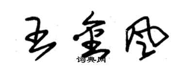 朱錫榮王金風草書個性簽名怎么寫