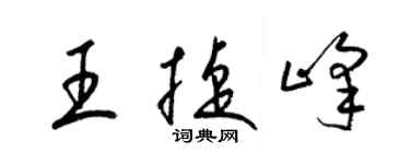 梁錦英王捷峰草書個性簽名怎么寫