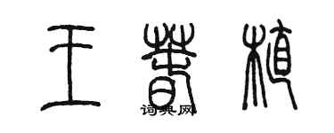 陳墨王春植篆書個性簽名怎么寫