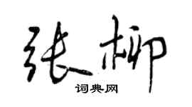 曾慶福張柳行書個性簽名怎么寫