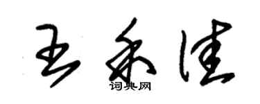 朱錫榮王禾佳草書個性簽名怎么寫