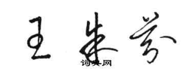 駱恆光王朱芬草書個性簽名怎么寫