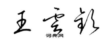 梁錦英王雲欽草書個性簽名怎么寫