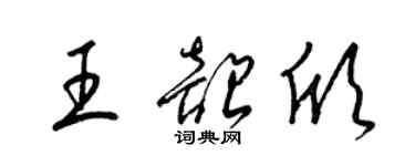 梁錦英王韶欣草書個性簽名怎么寫