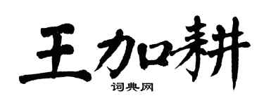 翁闓運王加耕楷書個性簽名怎么寫
