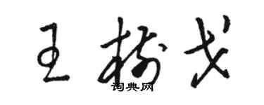 駱恆光王樹戈草書個性簽名怎么寫