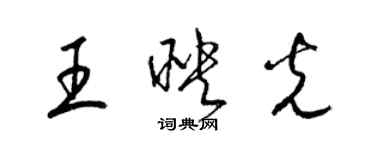 梁錦英王映光草書個性簽名怎么寫