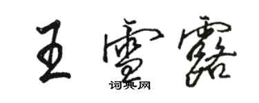 駱恆光王雪露行書個性簽名怎么寫