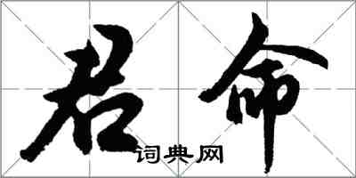 胡問遂君命行書怎么寫