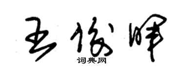 朱錫榮王俊暉草書個性簽名怎么寫