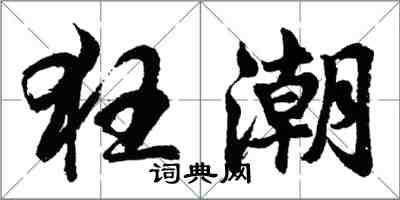 胡問遂狂潮行書怎么寫