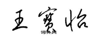 梁錦英王寶怡草書個性簽名怎么寫