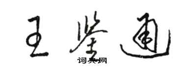 駱恆光王鑑通草書個性簽名怎么寫