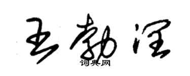 朱錫榮王勃潤草書個性簽名怎么寫