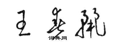 駱恆光王春麗草書個性簽名怎么寫