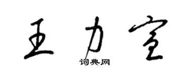 梁錦英王力宣草書個性簽名怎么寫