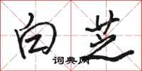 駱恆光白芝行書怎么寫