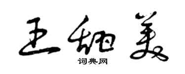 曾慶福王甜美草書個性簽名怎么寫