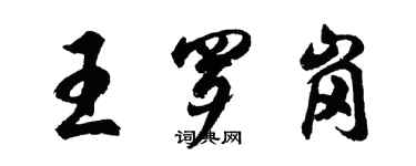 胡問遂王羅崗行書個性簽名怎么寫