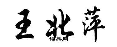 胡問遂王北萍行書個性簽名怎么寫