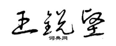曾慶福王銳堅草書個性簽名怎么寫