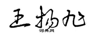 曾慶福王揚旭草書個性簽名怎么寫