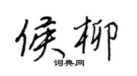 王正良侯柳行書個性簽名怎么寫