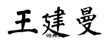 翁闓運王建曼楷書個性簽名怎么寫