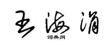 朱錫榮王海涓草書個性簽名怎么寫