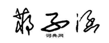 朱錫榮蔣子涵草書個性簽名怎么寫