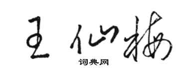 駱恆光王仙梅草書個性簽名怎么寫