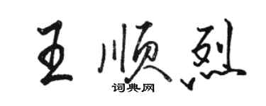 駱恆光王順烈行書個性簽名怎么寫