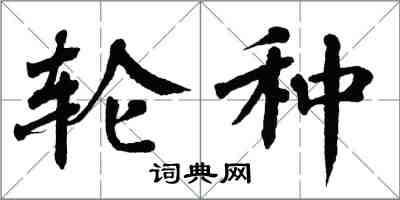 翁闓運輪種楷書怎么寫