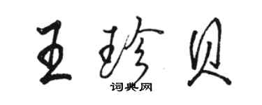 駱恆光王珍貝行書個性簽名怎么寫