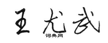 駱恆光王尤武行書個性簽名怎么寫